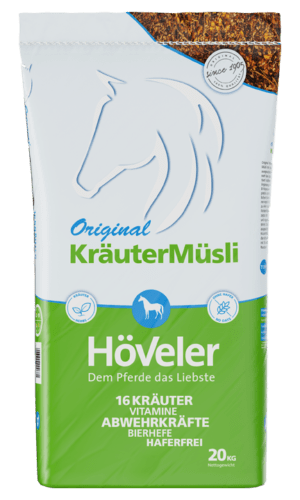 HÖVELER KRAUTERMUSLI 20 kg - muslis kosėjančiam, alergiškam arkliui