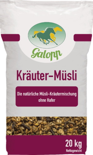 GALOPP KRAUTERMUSLI muslių ir žolelių mišinys be avižų arkliams