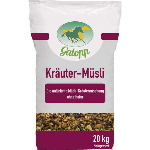 GALOPP KRAUTERMUSLI muslių ir žolelių mišinys be avižų arkliams