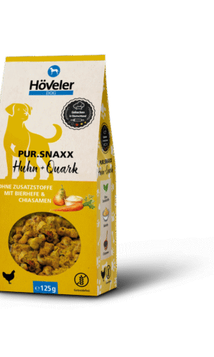 HÖVELER DOG PUR SNAXX vištiena ir varškė- skanėstai šunims