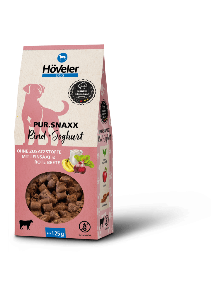 HÖVELER DOG PUR SNAXX jautiena ir jogurtas- skanėstai šunims