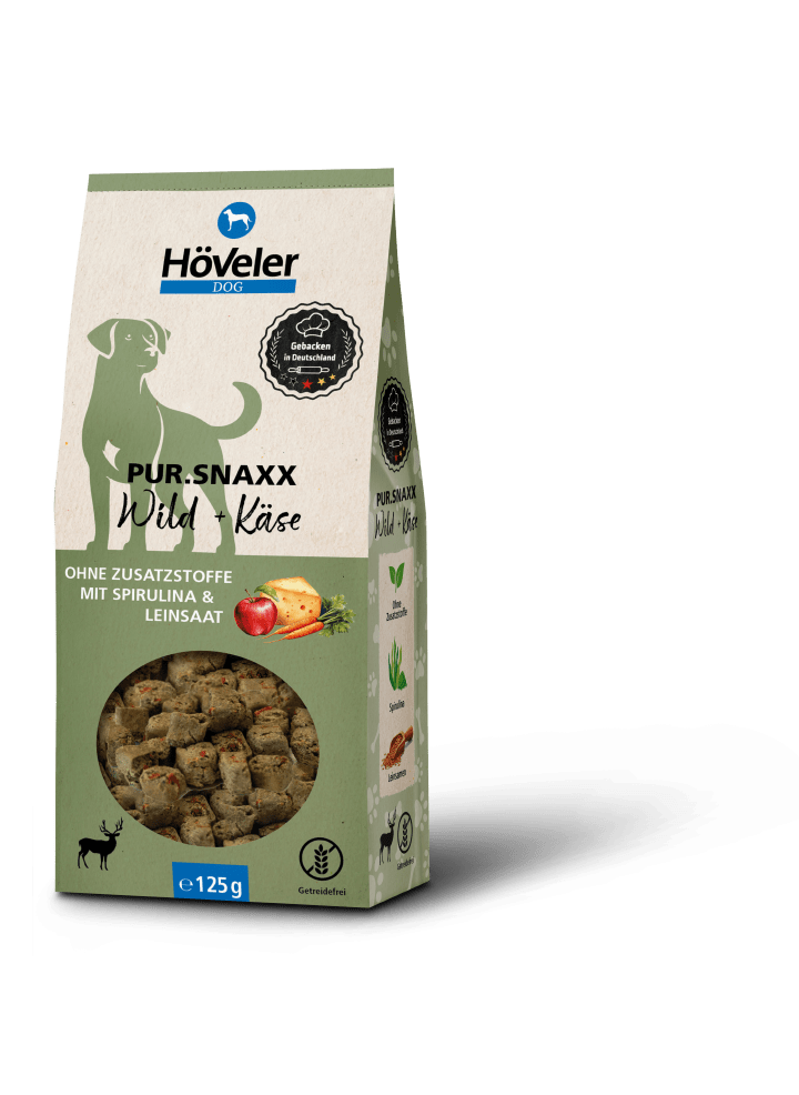 HÖVELER DOG PUR SNAXX elniena ir sūris - skanėstai šunims