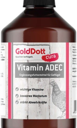 GOLDDOTT CURA VITAMIN ADEC 500 ml - vitaminai paukščiams