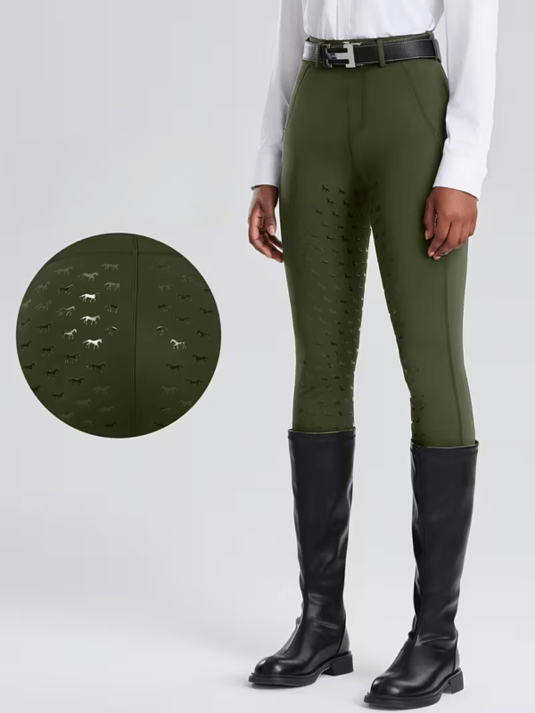 Moteriškos aukšto liemens jojimo kelnės