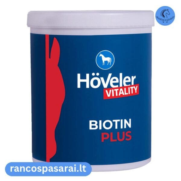 HÖVELER BIOTIN PLUS - biotinas arkliams - Rančos pašarai – kokybiški pašarai, sveikatos papildai, skanėstai žirgams. Žirgynų įranga. Taip pat rasite maistą bei papildus kitiems gyvūnams: šunims, katėms, avims, ožkoms, alpakoms, kupranugariams, triušiams, graužikams: degu, jūrų kiaulytėms, šinšiloms bei paukščiams. Vokiška kokybė, patrauklios kainos ir patikimas pasirinkimas.