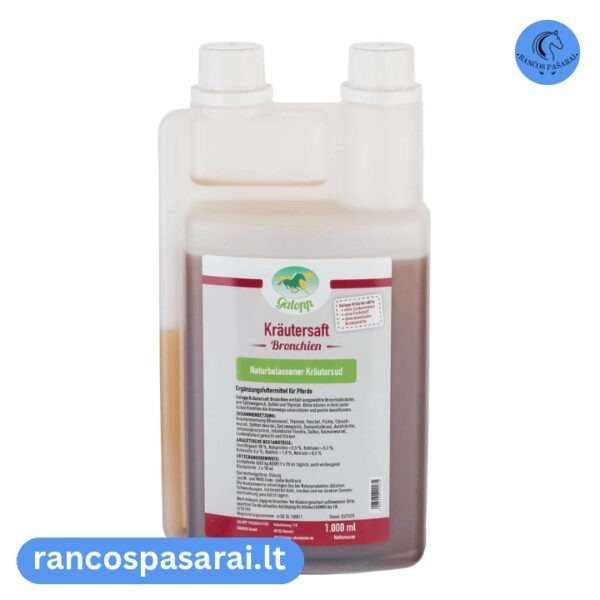 GALOPP KRAUTERSAFT BRONCHIEN - sirupas nuo kosulio arkliams su vizualu Galopp Krautersaft