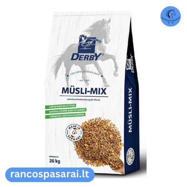 DERBY MUSLI MIX - muslis arkliams be avižų su vizualu Derby Musli Mix