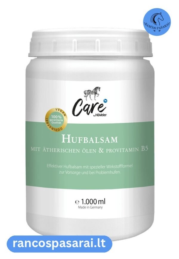 HÖVELER CARE HUFBALSAM - kanopų balzamas - Rančos pašarai – kokybiški pašarai, sveikatos papildai, skanėstai žirgams. Žirgynų įranga. Taip pat rasite maistą bei papildus kitiems gyvūnams: šunims, katėms, avims, ožkoms, alpakoms, kupranugariams, triušiams, graužikams: degu, jūrų kiaulytėms, šinšiloms bei paukščiams. Vokiška kokybė, patrauklios kainos ir patikimas pasirinkimas.