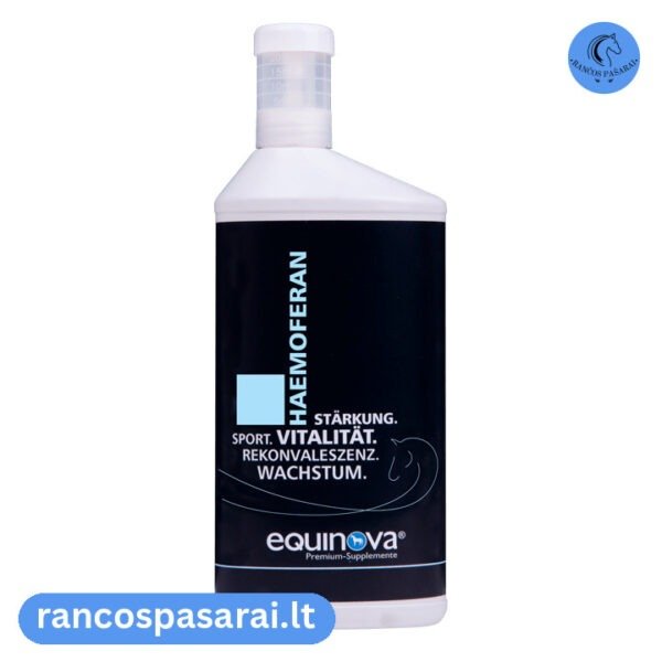 EQUINOVA® HAEMOFERAN sirupas kraujo stiprinimui arkliams ir kumeliukams su vizualu EQUINOVA® HAEMOFERAN