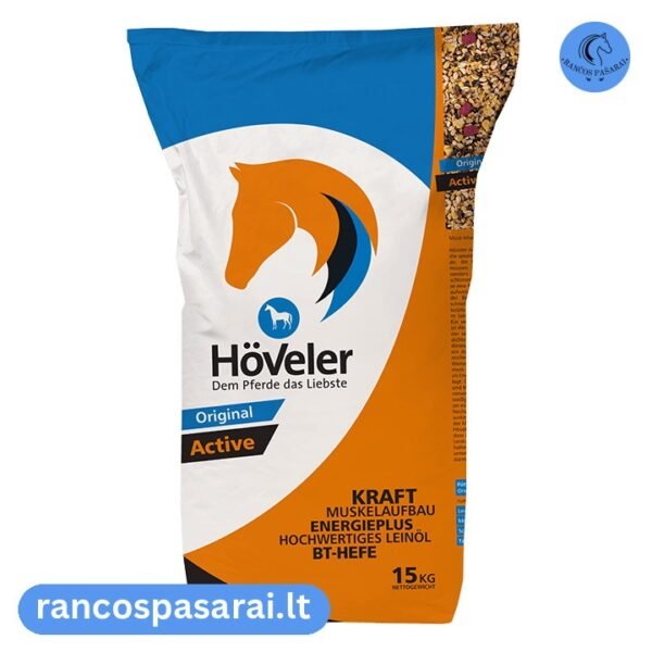 HÖVELER ACTIVE 15 kg - visavertis pašaras arkliams sportui su vizualu HÖVELER ACTIVE