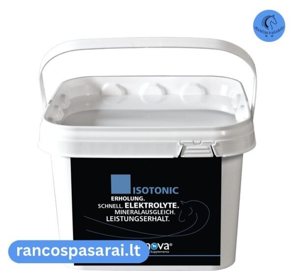 EQUINOVA® ISOTONIC elektrolitų milteliai žirgui - Rančos pašarai – kokybiški pašarai, sveikatos papildai, skanėstai žirgams. Žirgynų įranga. Taip pat rasite maistą bei papildus kitiems gyvūnams: šunims, katėms, avims, ožkoms, alpakoms, kupranugariams, triušiams, graužikams: degu, jūrų kiaulytėms, šinšiloms bei paukščiams. Vokiška kokybė, patrauklios kainos ir patikimas pasirinkimas.