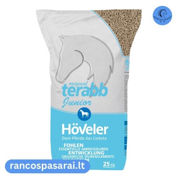 HÖVELER TERABB JUNIOR 25 kg - visavertis pašaras kumeliukams su vizualu Höveler Terabb Junior