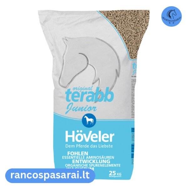 HÖVELER TERABB JUNIOR 25 kg – visavertis pašaras kumeliukams su vizualu Höveler Terabb Junior