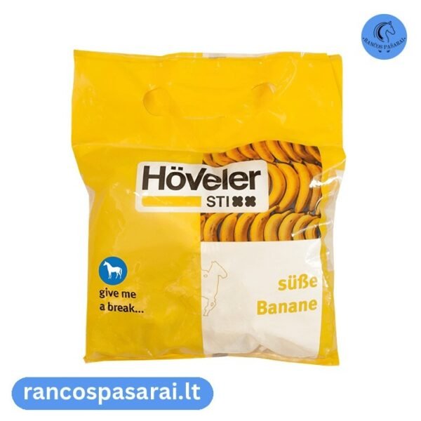 HÖVELER STIXX skanėstai bananų arkliams - Rančos pašarai – kokybiški pašarai, sveikatos papildai, skanėstai žirgams. Žirgynų įranga. Taip pat rasite maistą bei papildus kitiems gyvūnams: šunims, katėms, avims, ožkoms, alpakoms, kupranugariams, triušiams, graužikams: degu, jūrų kiaulytėms, šinšiloms bei paukščiams. Vokiška kokybė, patrauklios kainos ir patikimas pasirinkimas.
