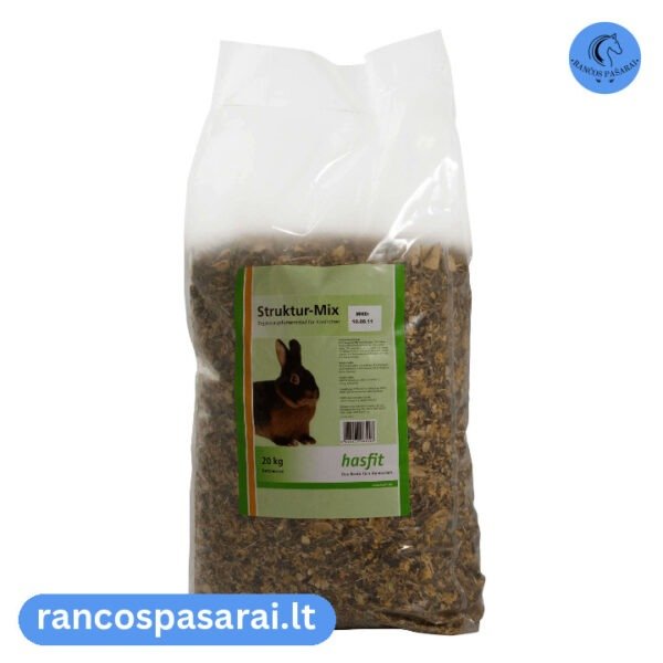 HASFIT STRUKTUR MIX 20 kg - muslis triušiams su vizualu Hasfit Struktur mix