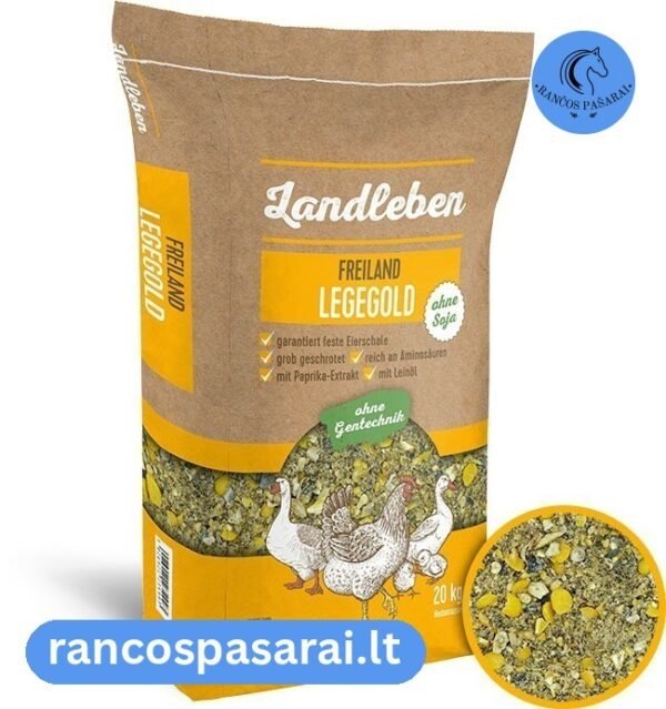 LANDLEBEN LEGEGOLD 20 kg - visavertis lesalas be sojos be GMO su vizualu LANDLEBEN LEGEGOLD