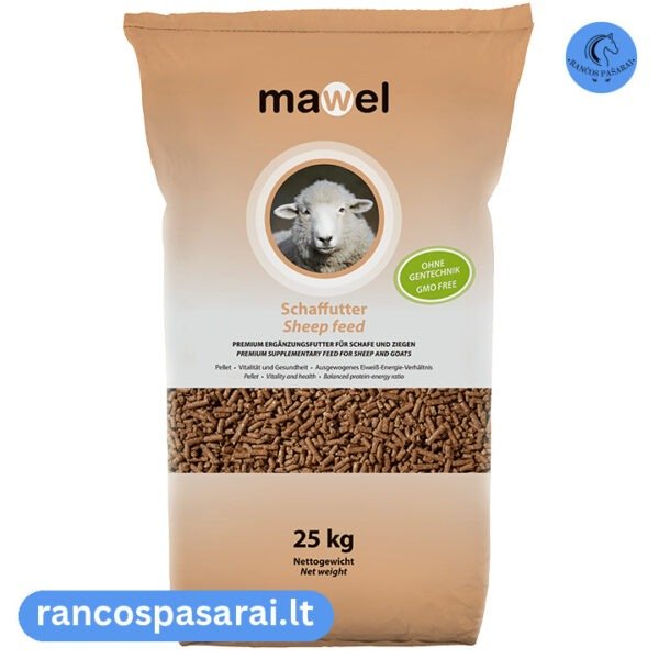 MAWEL SCHAFFUTTER 25 kg – pašaras suaugusioms avims ir ožkoms su vizualu Mawel Schaffutter